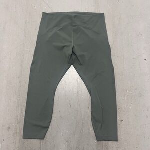 Lululemon Women's Size 18 Align Ribbed HR High Rise Pant Green Leggings Workout